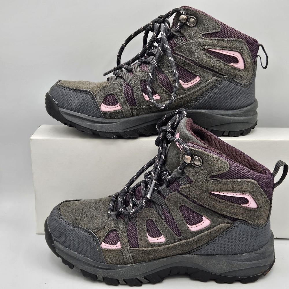 Denali Vesper girls 2 gray purple hiking shoes size 4